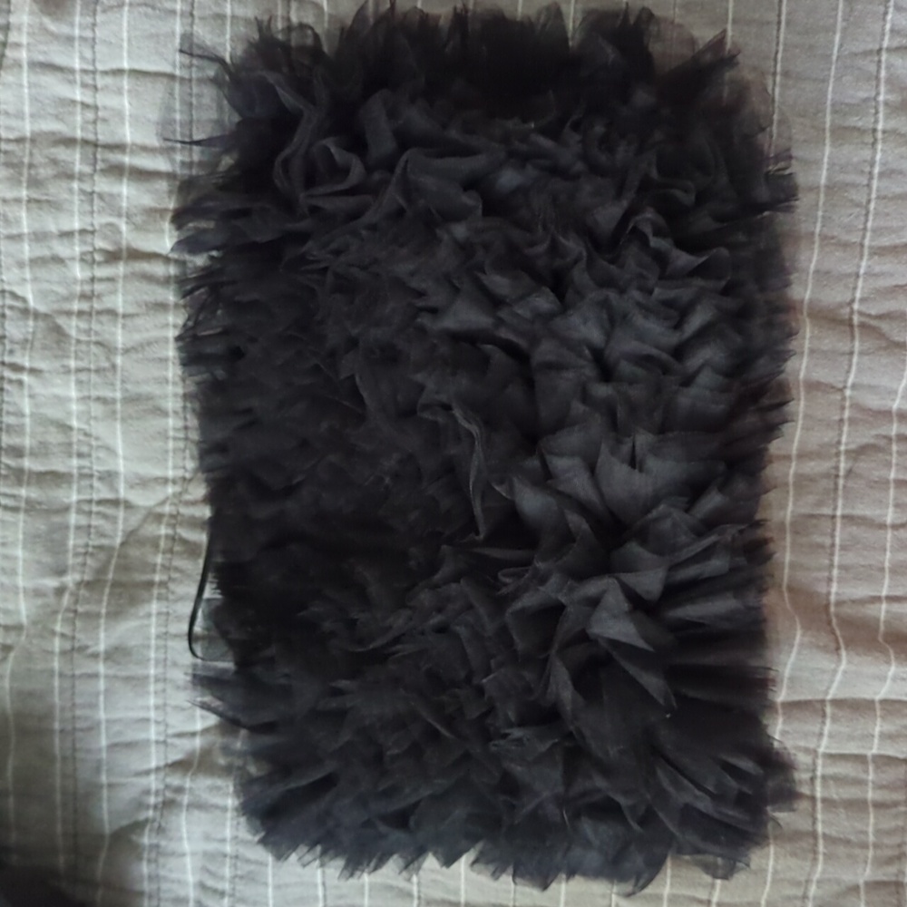 Do+Be pleated Tulle Tube Top, black size S